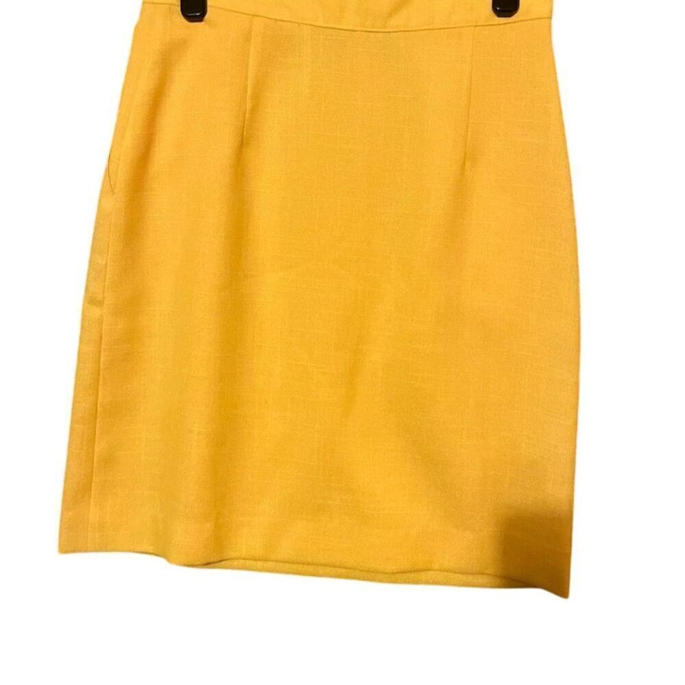 RUBY RED Women's Vintage Pleated Yellow Knee Length Skirt Size 10